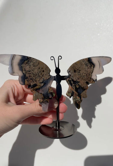 Agate Butterfly Wings on stand #3